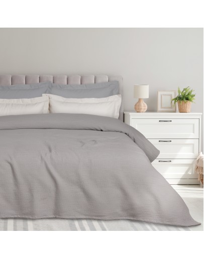 DAS HOME ΚΟΥΒΕΡΤΑ ΠΙΚΕ 220X240 0496 GREY