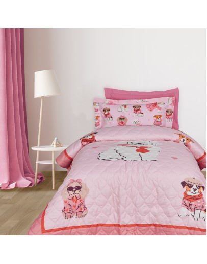 DAS KIDS ΚΟΥΒΕΡΛΙ ΜΟΝΟ 4938 PINK