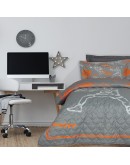 DAS KIDS ΚΟΥΒΕΡΛΙ ΜΟΝΟ 4941 GREY, ORANGE