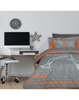 DAS KIDS ΚΟΥΒΕΡΛΙ ΜΟΝΟ 4941 GREY, ORANGE