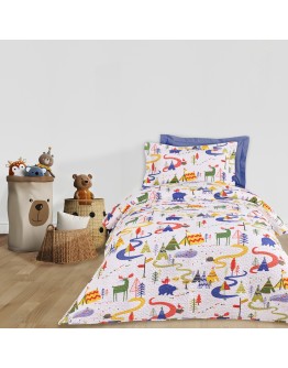 DAS KIDS ΚΟΥΒΕΡΛΙ ΜΟΝΟ 4927 BLUE, GREEN, WHITE