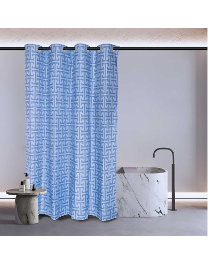 GREENWICH POLO CLUB ΚΟΥΡΤΙΝΑ ΜΠΑΝΙΟΥ 200Χ180 ESSENTIAL 3119 DUSTY BLUE