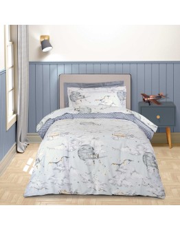 GREENWICH POLO CLUB ΣΕΤ ΣΕΝΤΟΝΙΑ ΜΟΝΑ ESSENTIAL 8852 GREY