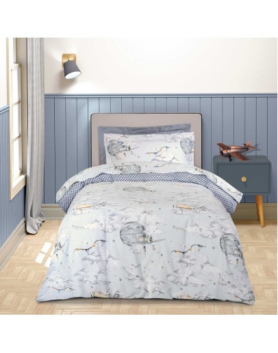 GREENWICH POLO CLUB ΣΕΤ ΣΕΝΤΟΝΙΑ ΜΟΝΑ ESSENTIAL 8852 GREY