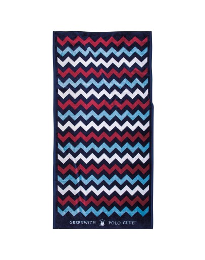 GREENWICH POLO CLUB ΠΕΤΣΕΤΑ ΘΑΛΑΣΣΗΣ 90Χ180 4008 BLUE, RED, WHITE