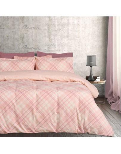 DAS HOME ΣΕΤ ΠΑΠΛΩΜΑΤΟΘΗΚΗ ΥΠΕΡΔΙΠΛΗ HAPPY FLANNEL 9638 ECRU, NUDE