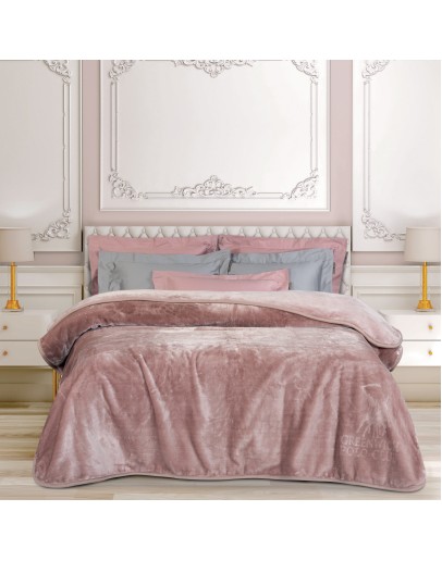 GREENWICH POLO CLUB ΚΟΥΒΕΡΤΑ VELOUR ΜΟΝΗ ESSENTIAL 3469 NUDE