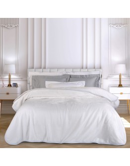 GREENWICH POLO CLUB ΚΟΥΒΕΡΤΑ VELOUR ΜΟΝΗ ESSENTIAL 3470 WHITE