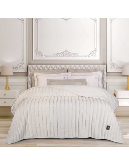 GREENWICH POLO CLUB ΚΟΥΒΕΡΤΑ FAUX FUR ΥΠΕΡΔΙΠΛΗ PREMIUM 3477 WHITE