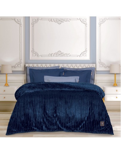 GREENWICH POLO CLUB ΚΟΥΒΕΡΤΑ FLEECE ΥΠΕΡΔΙΠΛH 3487 BLUE