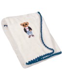 GREENWICH POLO CLUB ΚΟΥΒΕΡΤΑ VELOUR ΑΓΚΑΛΙΑΣ ESSENTIAL 8838 BLUE, IVORY