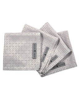 GREENWICH POLO CLUB ΣΕΤ ΠΕΤΣΕΤΕΣ ΦΑΓΗΤΟΥ 40Χ40 3008 SILVER