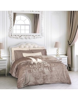 GREENWICH POLO CLUB ΚΟΥΒΕΡΤΑ FLEECE ΥΠΕΡΔΙΠΛH 3490 TAUPE