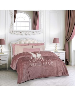 GREENWICH POLO CLUB ΚΟΥΒΕΡΤΑ FLEECE ΥΠΕΡΔΙΠΛH 3491 NUDE