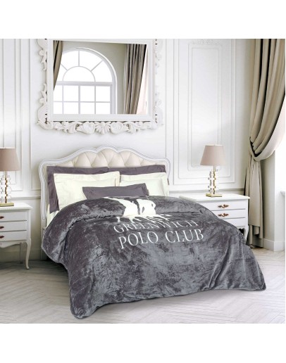 GREENWICH POLO CLUB ΚΟΥΒΕΡΤΑ FLEECE 160X220 ESENTIAL 3489 GREY