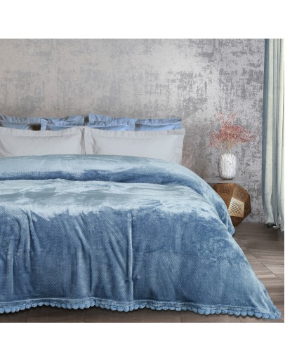 DAS HOME ΚΟΥΒΕΡΤΑ FLEECE 220Χ240 1186 DUSTY BLUE