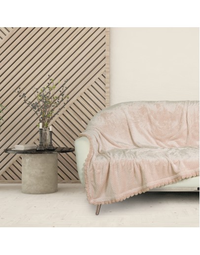 DAS HOME ΚΟΥΒΕΡΤΑ FLEECE 130Χ170 1185 PINK