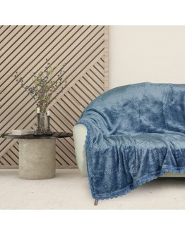 DAS HOME ΚΟΥΒΕΡΤΑ FLEECE 130Χ170 1186 DUSTY BLUE