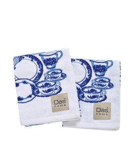 DAS HOME ΣΕΤ ΠΟΤΗΡΟΠΑΝΑ 2ΤΜΧ 40Χ60 0738 BLUE, WHITE