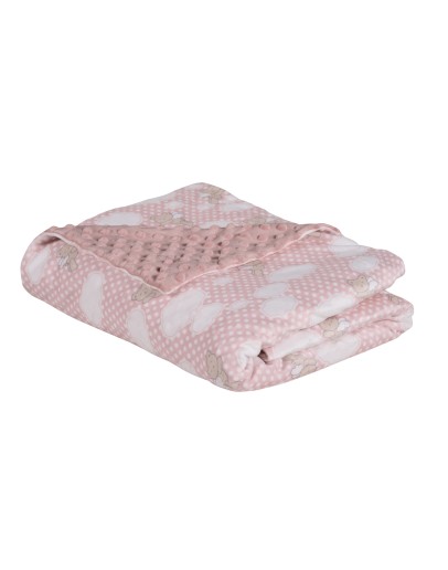 DAS BABY ΚΟΥΒΕΡΤΑ FLEECE ΑΓΚΑΛΙΑΣ RELAX 4902 PINK