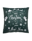 DAS HOME CHRISTMAS ΜΑΞΙΛΑΡΙ ΦΙΓΟΥΡΑΣ 45X45 0771 GREEN