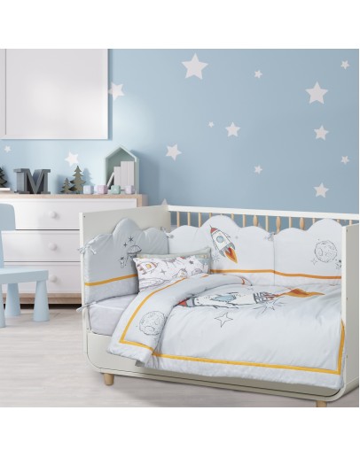 DAS BABY ΚΟΥΒΕΡΛΙ FUN 4877 ΓΚΡΙ, ΚΙΤΡΙΝΟ, ΜΠΛΕ