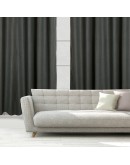 DAS HOME ΚΟΥΡΤΙΝΑ ΜΕ ΚΡΙΚΟΥΣ 140Χ270 2261 ΓΚΡΙ ΣΚΟΥΡΟ