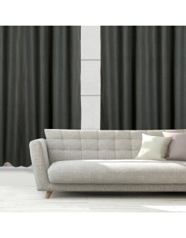 DAS HOME ΚΟΥΡΤΙΝΑ ΜΕ ΚΡΙΚΟΥΣ 140Χ270 2261 ΓΚΡΙ ΣΚΟΥΡΟ