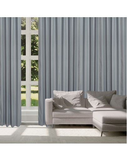 DAS HOME ΚΟΥΡΤΙΝΑ ΜΕ ΚΡΙΚΟΥΣ 140Χ270 2256 ΓΚΡΙ ΣΚΟΥΡΟ