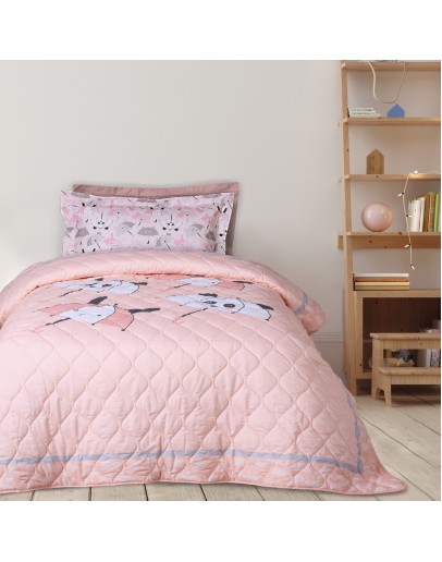 DAS KIDS ΚΟΥΒΕΡΛΙ ΜΟΝΟ 4878 ΓΚΡΙ, ΛΕΥΚΟ, ΡΟΖ