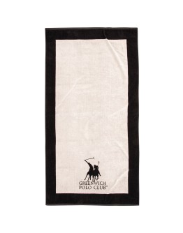 GREENWICH POLO CLUB ΠΕΤΣΕΤΑ ΘΑΛΑΣΣΗΣ 90Χ180 3858 BLACK, ECRU