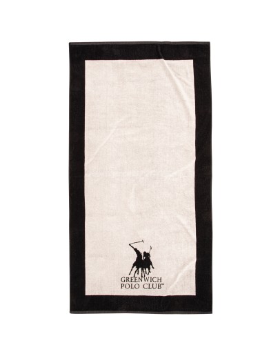GREENWICH POLO CLUB ΠΕΤΣΕΤΑ ΘΑΛΑΣΣΗΣ 90Χ180 3858 BLACK, ECRU