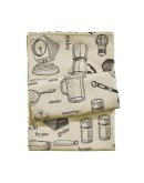 DAS HOME ΤΡΑΠΕΖΟΜΑΝΤΗΛΟ 140Χ180 0721 ΚΡΕΜ, ΜΑΥΡΟ