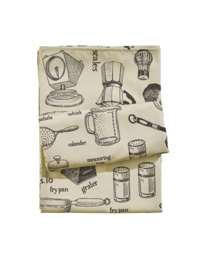 DAS HOME ΤΡΑΠΕΖΟΜΑΝΤΗΛΟ 140Χ180 0721 ΚΡΕΜ, ΜΑΥΡΟ