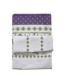 DAS HOME ΤΡΑΠΕΖΟΜΑΝΤΗΛΟ 140Χ180 0722 ΛΕΥΚΟ, ΜΩΒ, ΠΡΑΣΙΝΟ