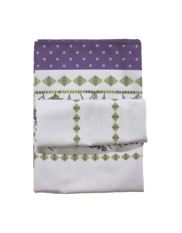 DAS HOME ΤΡΑΠΕΖΟΜΑΝΤΗΛΟ 140Χ180 0722 ΛΕΥΚΟ, ΜΩΒ, ΠΡΑΣΙΝΟ