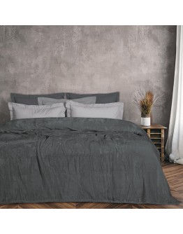 DAS HOME ΚΟΥΒΕΡΤΑ VELOUR MONH 1343 ΓΡΑΦΙΤΗΣ