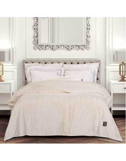 GREENWICH POLO CLUB ΚΟΥΒΕΡΤΑ FAUX FUR ΥΠΕΡΔΙΠΛΗ PREMIUM 3451 IVORY