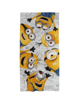 ΠΕΤΣΕΤΑ ΘΑΛΑΣΣΗΣ MINIONS 70Χ140 5866 ΓΚΡΙ, ΚΙΤΡΙΝΟ