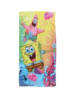 ΠΕΤΣΕΤΑ ΘΑΛΑΣΣΗΣ SPONGEBOB 70Χ140 5867 ΓΑΛΑΖΙΟ, ΚΙΤΡΙΝΟ, ΡΟΖ