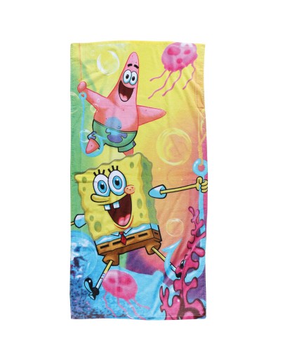 ΠΕΤΣΕΤΑ ΘΑΛΑΣΣΗΣ SPONGEBOB 70Χ140 5867 ΓΑΛΑΖΙΟ, ΚΙΤΡΙΝΟ, ΡΟΖ
