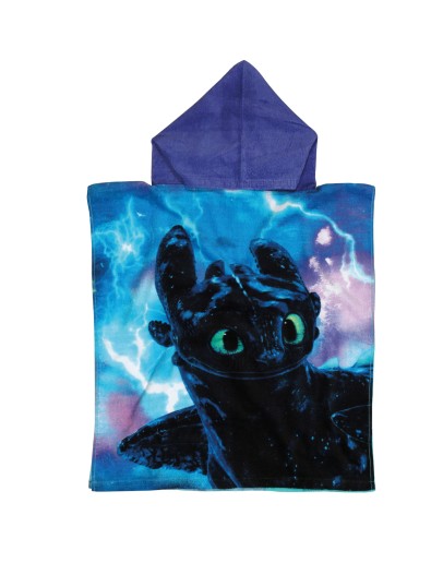 ΠΟΝΤΣΟ ΘΑΛΑΣΣΗΣ 50Χ115 HOW TO TRAIN YOUR DRAGON 5868 ΜΑΥΡΟ, ΜΠΛΕ