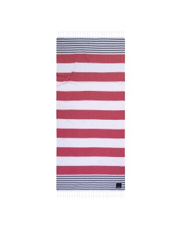 GREENWICH POLO CLUB PAREO JACQUARD 80Χ180 3815 RED