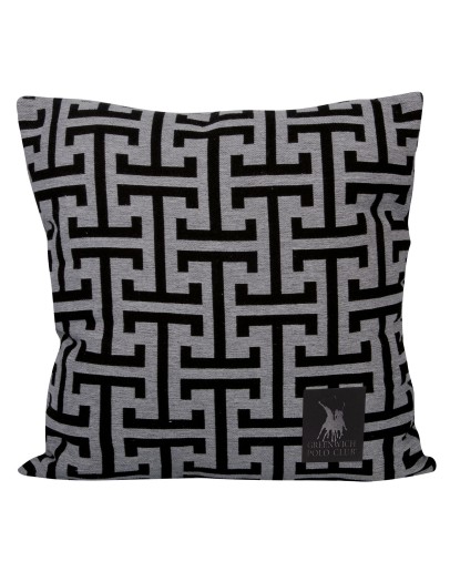 GREENWICH POLO CLUB ΔΙΑΚΟΣΜΗΤΙΚΟ ΜΑΞΙΛΑΡΙ 40X40 3901 ΓΚΡΙ, ΜΑΥΡΟ