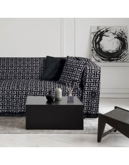 GREENWICH POLO CLUB ΡΙΧΤΑΡΙ 180Χ300 ESSENTIAL 3901 ΓΚΡΙ, ΜΑΥΡΟ