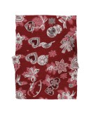 DAS HOME CHRISTMAS ΤΡΑΠΕΖΟΜΑΝΤΗΛΟ 140Χ180 0626 ΚΟΚΚΙΝΟ, ΜΠΕΖ