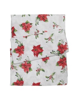 DAS HOME CHRISTMAS ΤΡΑΠΕΖΟΜΑΝΤΗΛΟ 140Χ240 0625 ΚΟΚΚΙΝΟ, ΜΠΕΖ