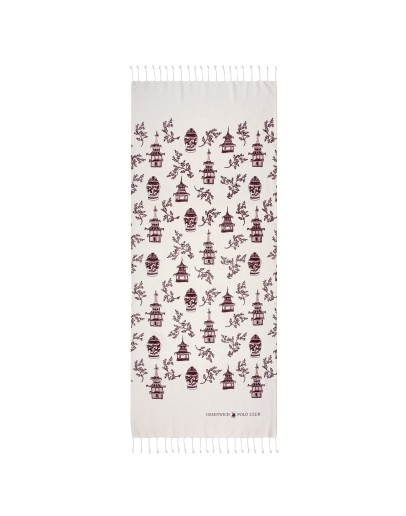 GREENWICH POLO CLUB PAREO PRINTED 80Χ180 3671 BORDEAUX