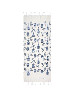 GREENWICH POLO CLUB PAREO PRINTED 80Χ180 3670 BLUE