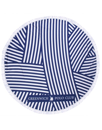 GREENWICH POLO CLUB ΠΕΤΣΕΤΑ ΣΤΡΟΓΓΥΛΗ ΘΑΛΑΣΣΗΣ 3688 BLUE, WHITE
